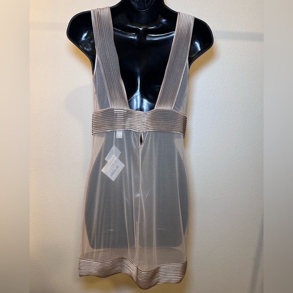 La Perla NWT Silk Blend Sheer Teddy Dress Tan - Picture 8 of 16
